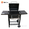 Outdoor patio type folding charcoal grill